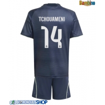 Maglie da calcio Real Madrid Aurelien Tchouameni #14 Seconda Maglia Bambino 2025-26 Manica Corta + Pantaloni corti)